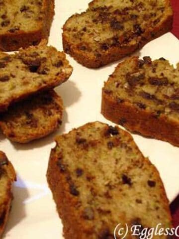 Eggless Chocolate Chip Zucchini Bread