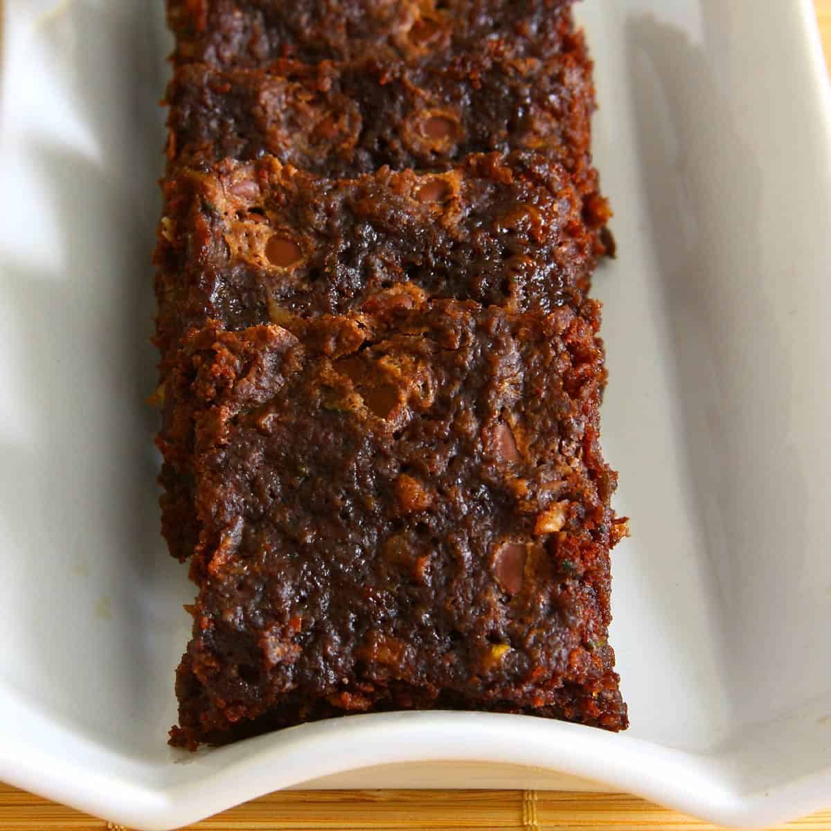 Eggless Chocolate Zucchini Brownies