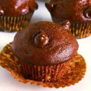 Eggless Double Chocolate Banana Muffins