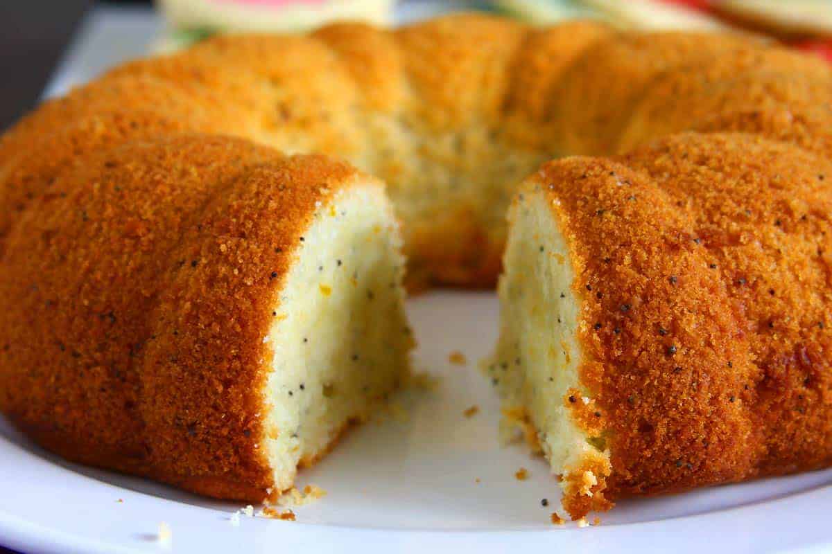 Eggless Poppy Seed Bundt Cake