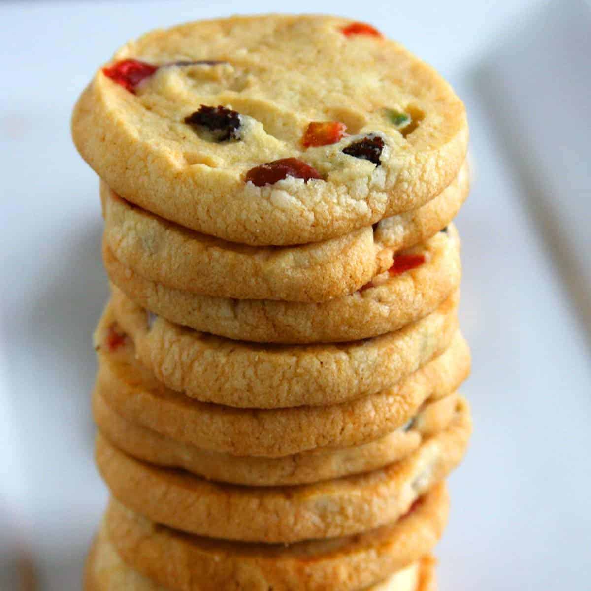 Eggless Tutti Fruiti Cookies