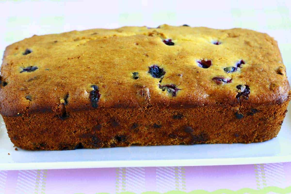 Full Orange Blueberry Bread Loaf