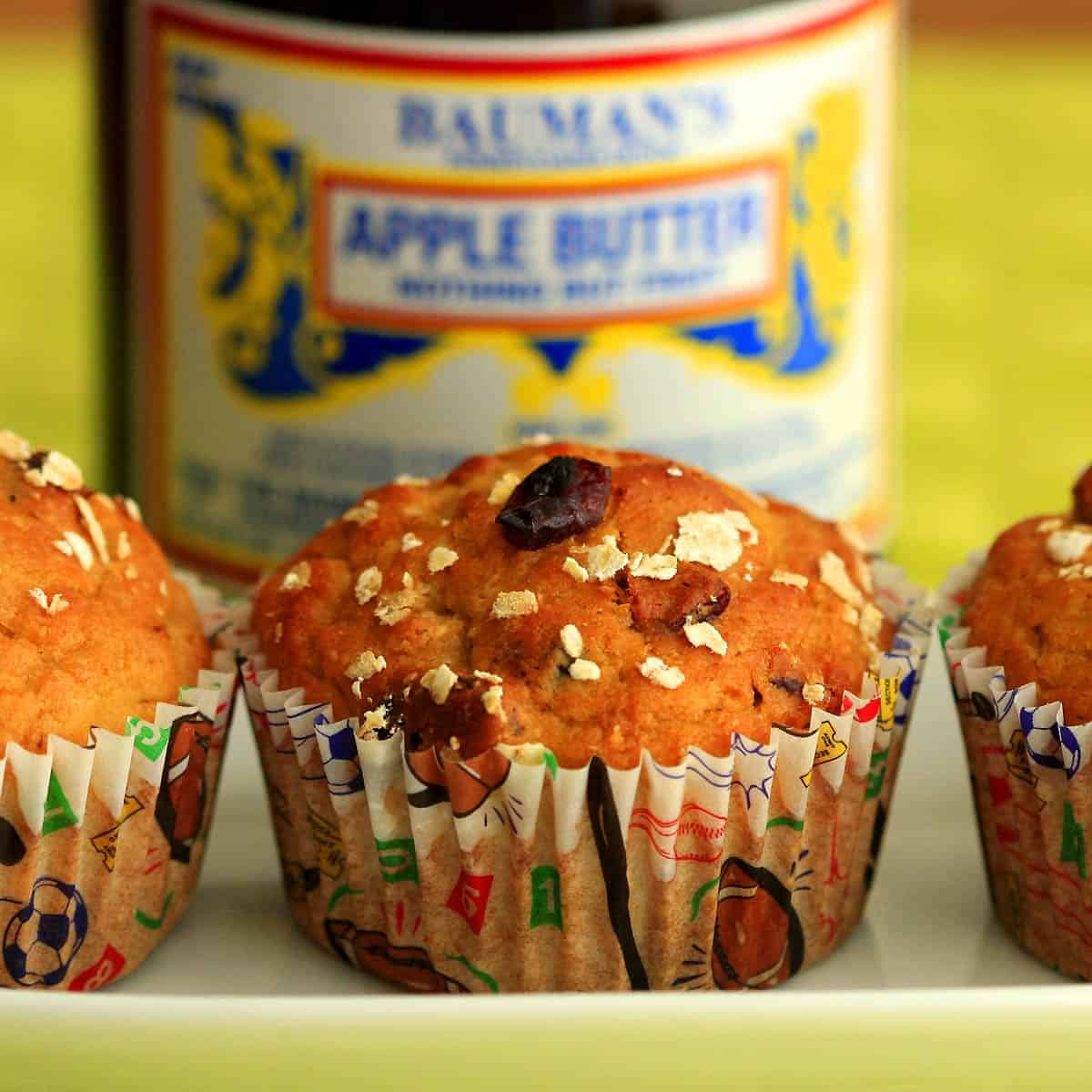 Low-Fat Oat Flour Cranberry Muffins