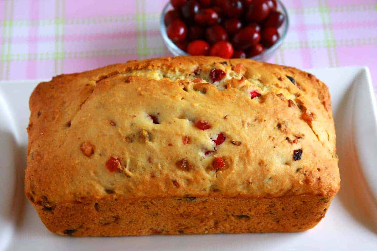 Pistachio Cranberry Bread Full