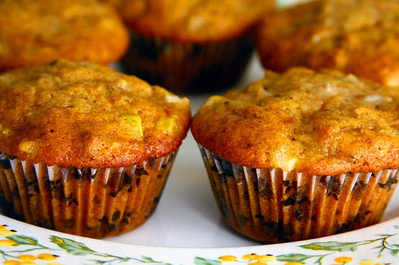 Probiotic Pear Pecan Muffins