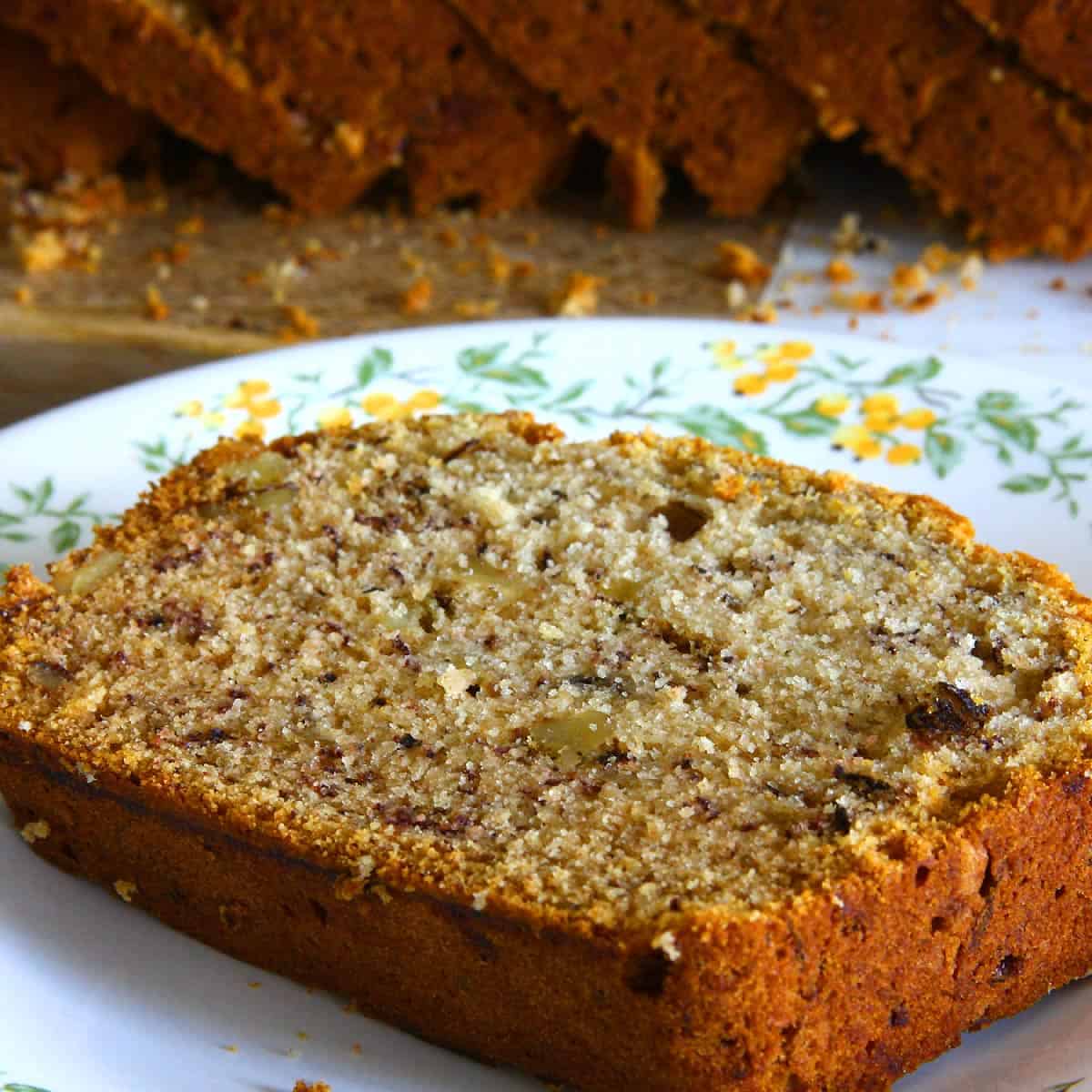 Sliced Vegan Banana Bread