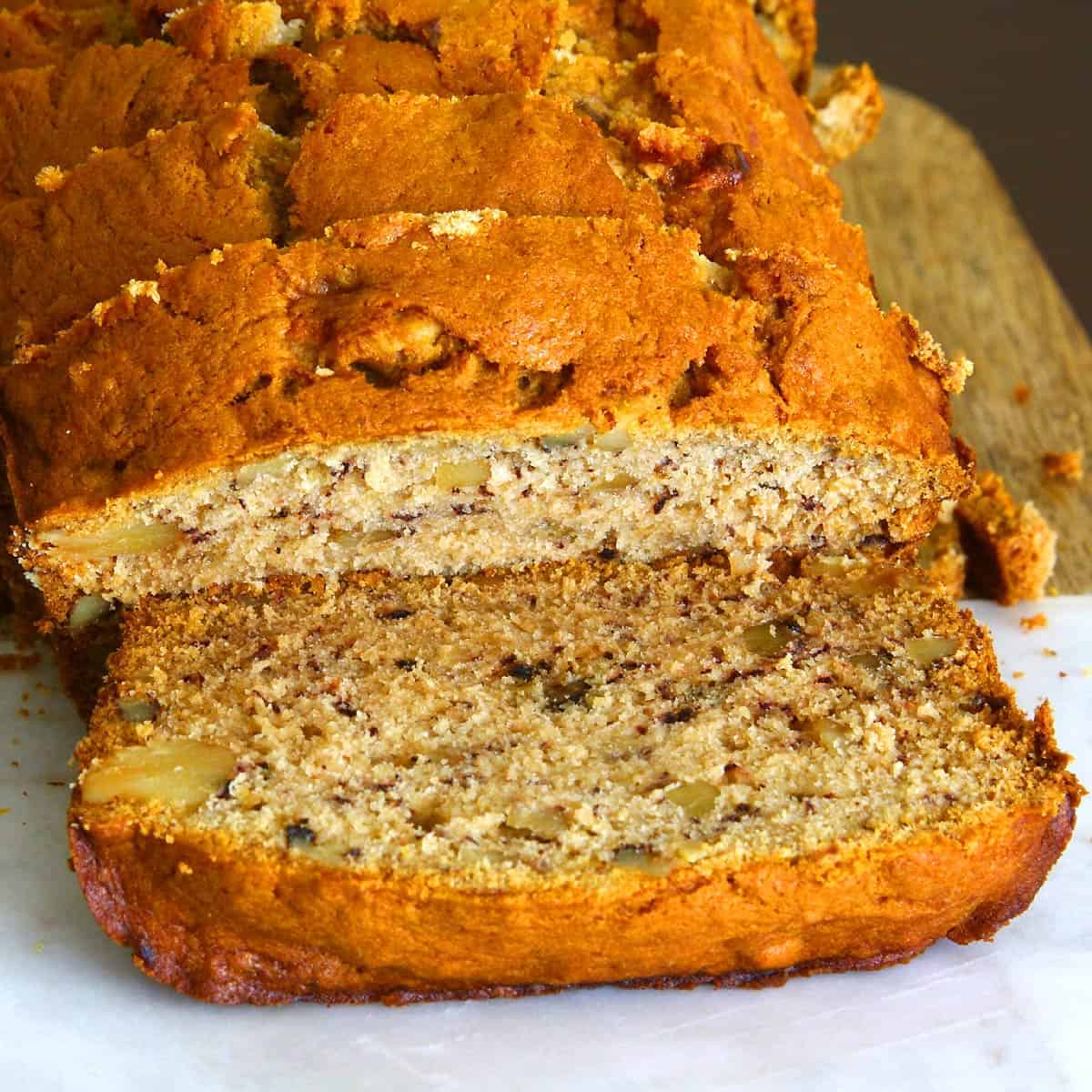 Vegan banana Bread (Sliced)