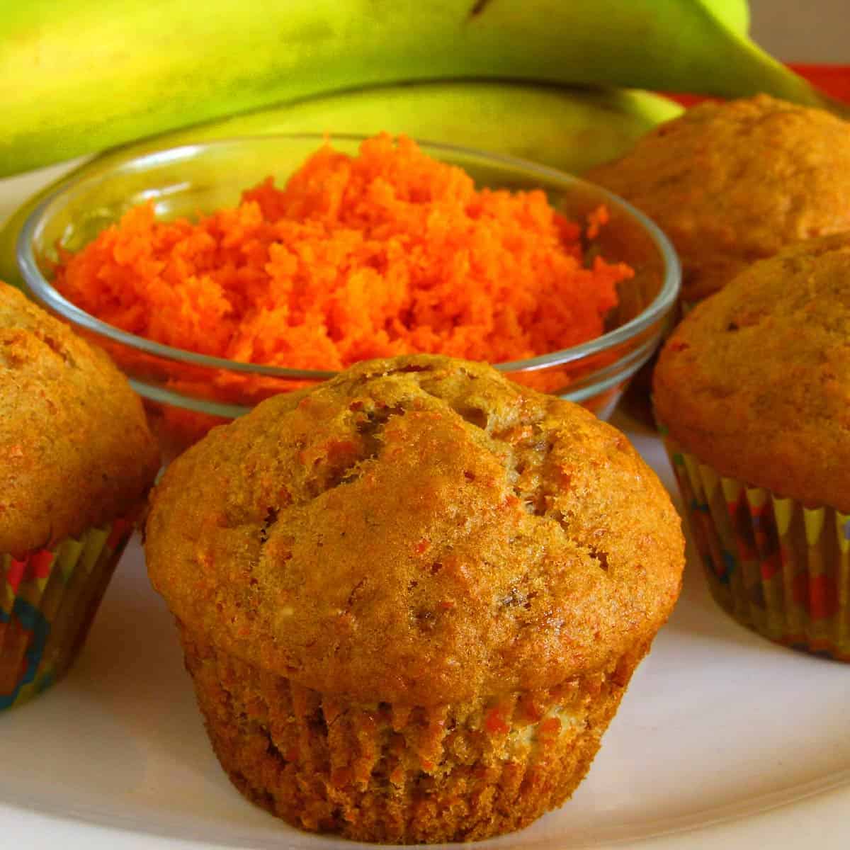 Vegan Banana Carrot Muffins