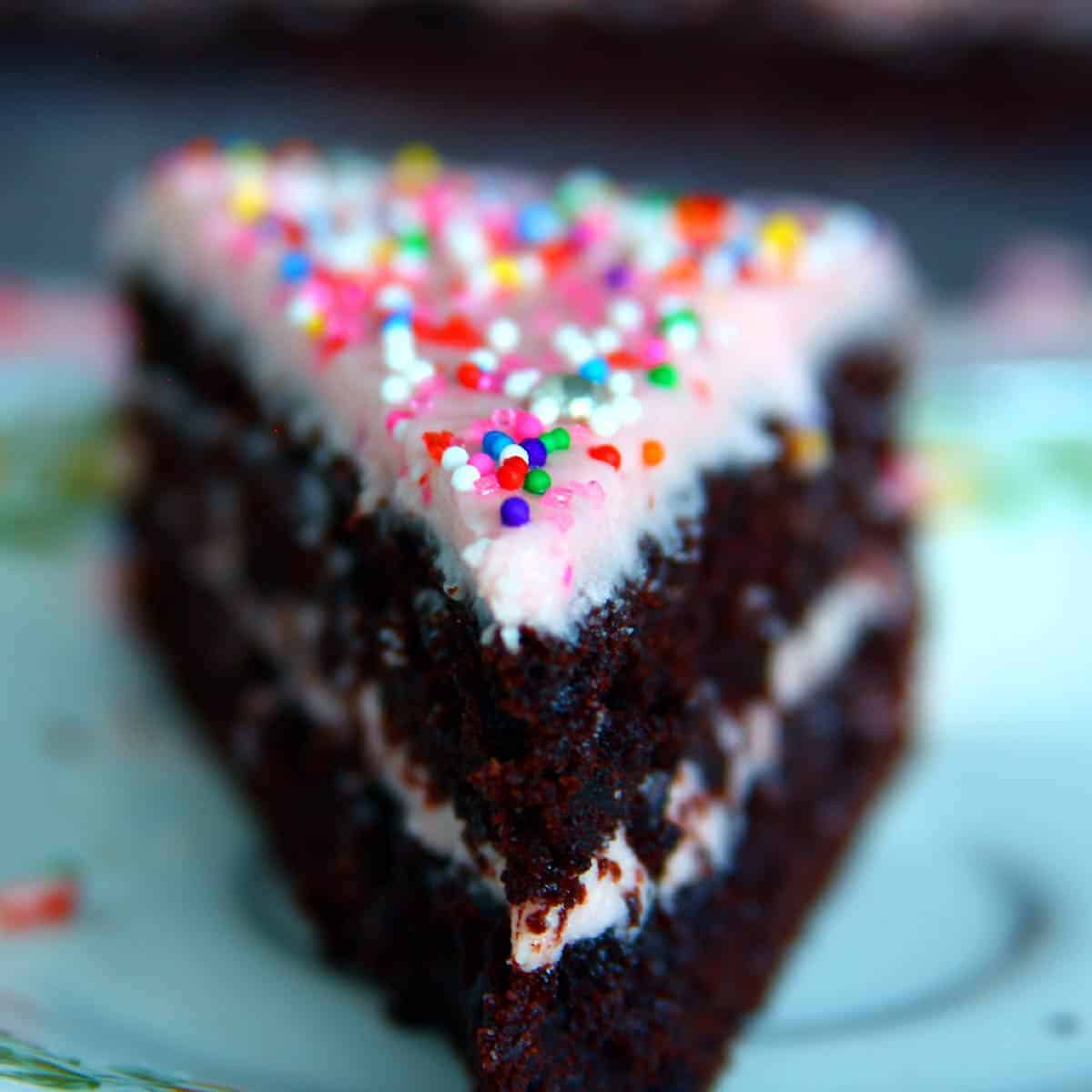 Vegan Beet Chocolate Cake Slice