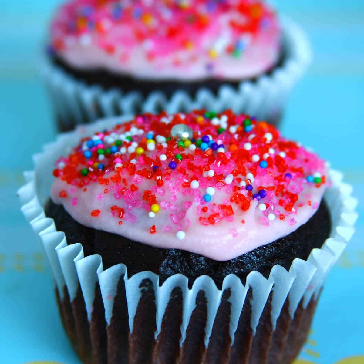 Vegan Beet Chocolate Cupcake