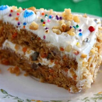 Vegan Carrot Cake Slice