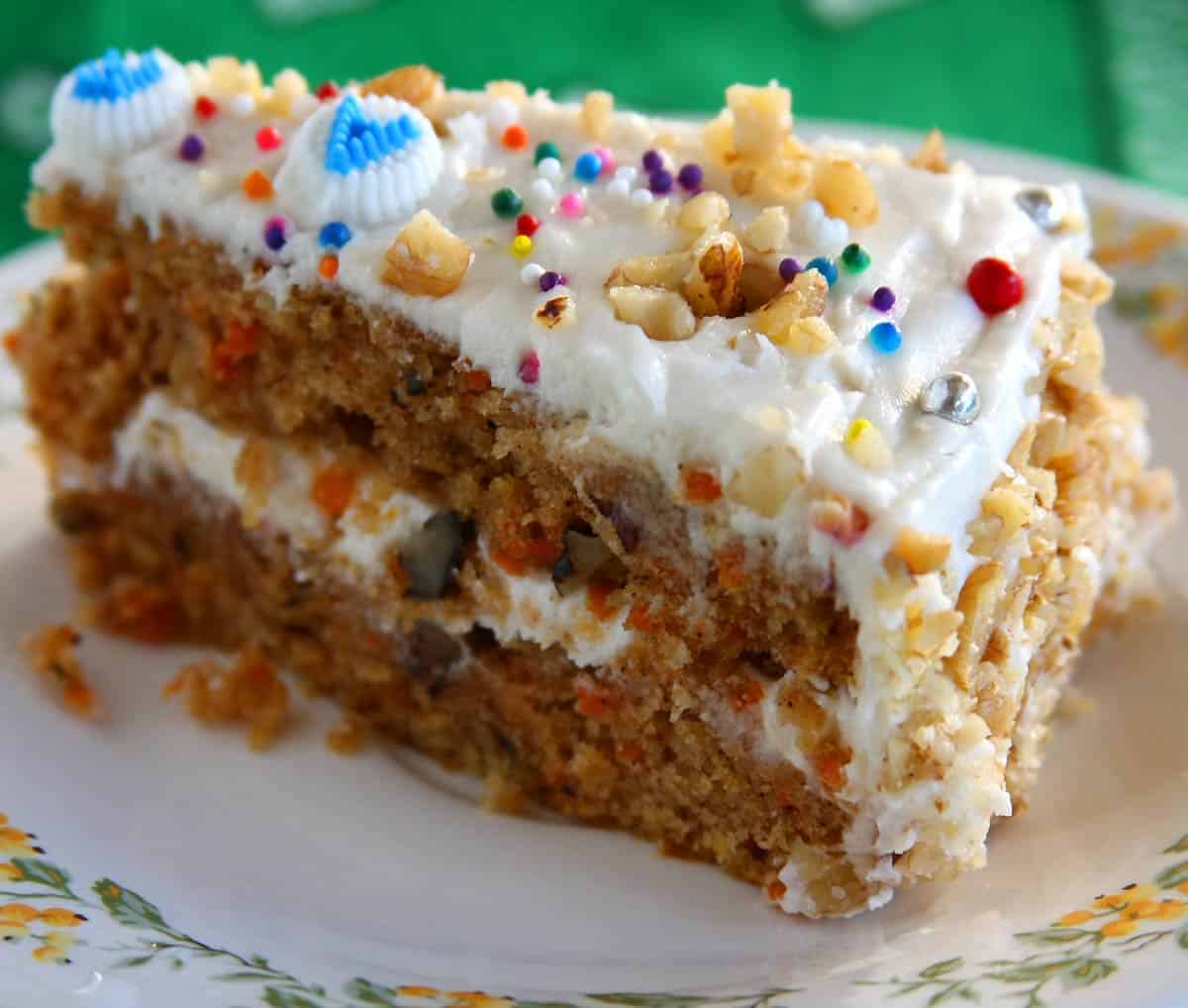 Vegan Carrot Cake Slice