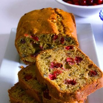 Vegan Cranberry Nut Quick Bread