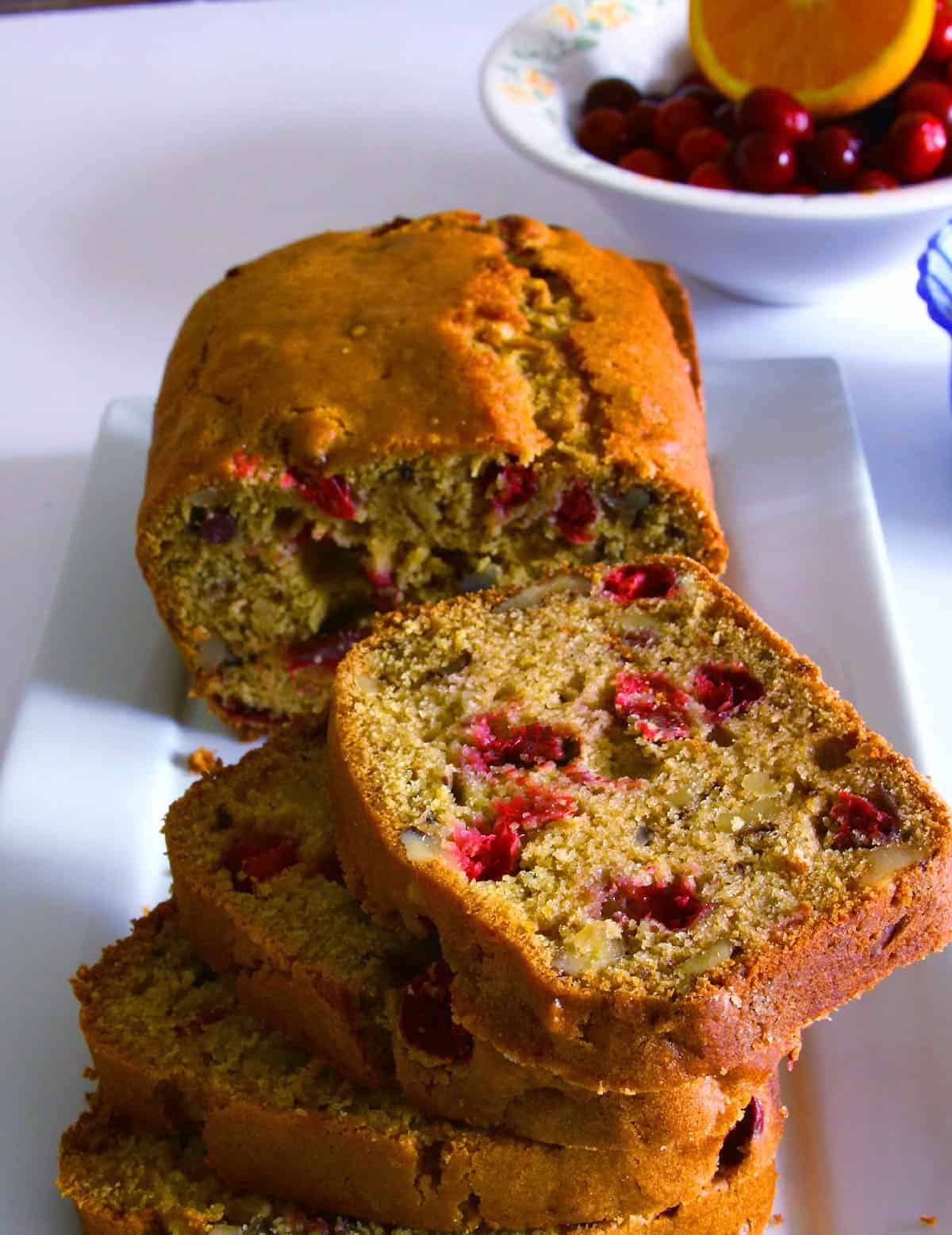 Vegan Cranberry Nut Quick Bread