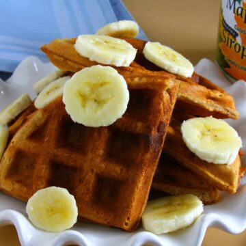 Vegan Peanut Butter Banana Waffles