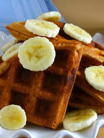 Vegan Peanut Butter Banana Waffles