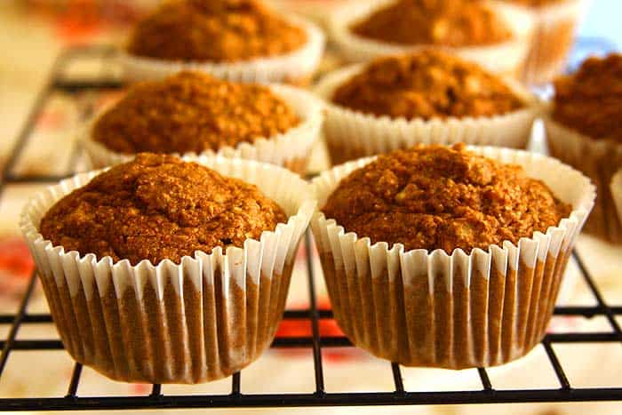 Vegan Whole Wheat Apple Bran Muffins