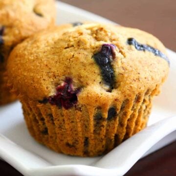 Vegan Whole Wheat Blueberry Muffins