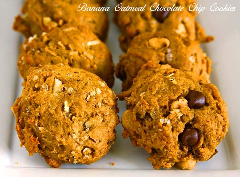 Healthy Banana Oatmeal Cookies