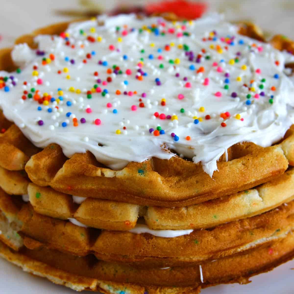 cake mix waffles