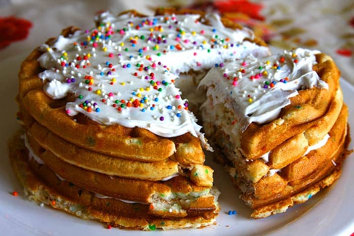 Cake-mix Waffles (After slicing)