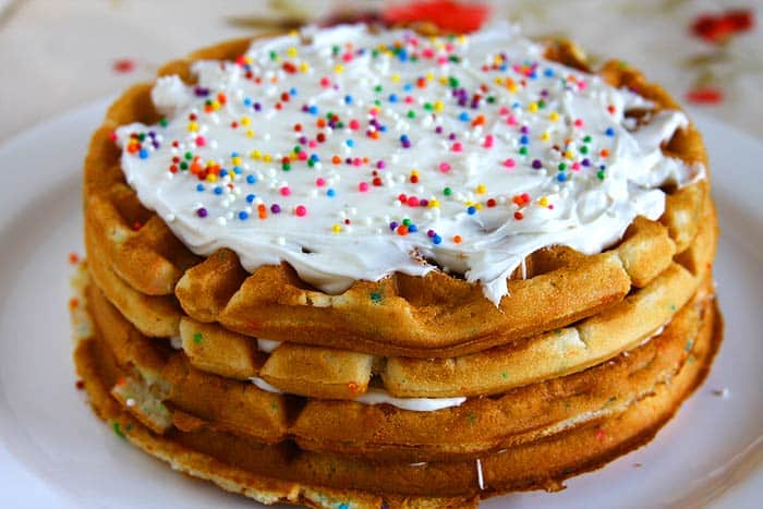 Cake Mix Waffles