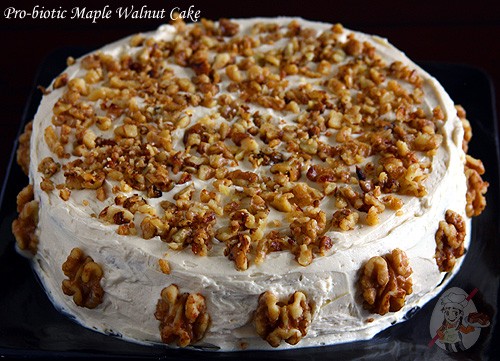 Probiotic Maple Walnut Cake