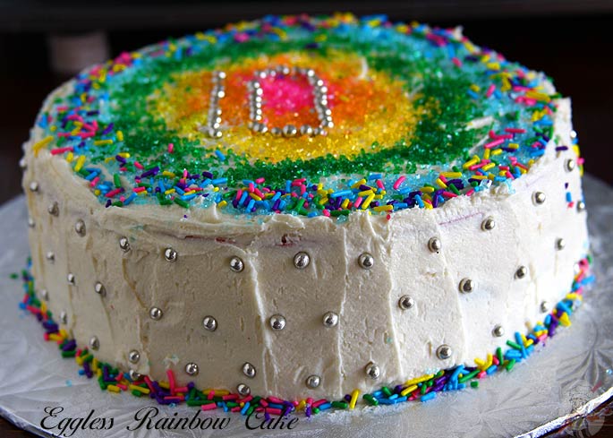 Egg Free Rainbow Cake - Full