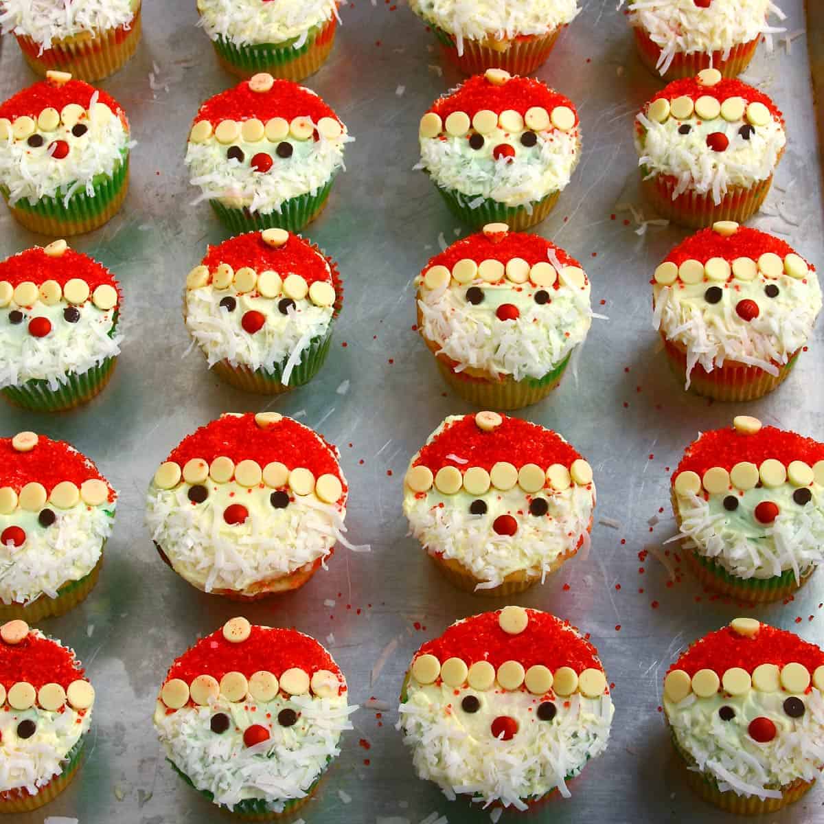 Christmas Santa Claus Cupcakes