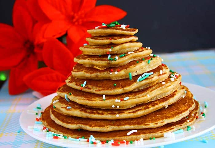 Vegan Christmas Tree Pancakes