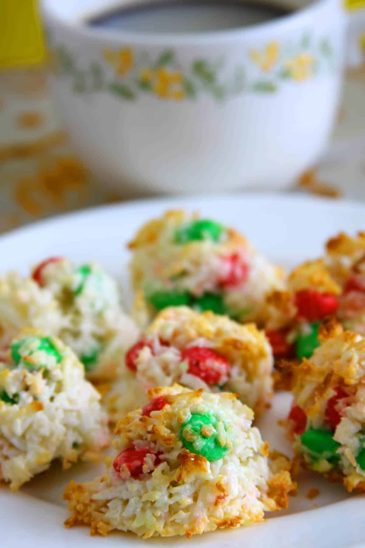 Eggless Coconut Macaroon Cookies