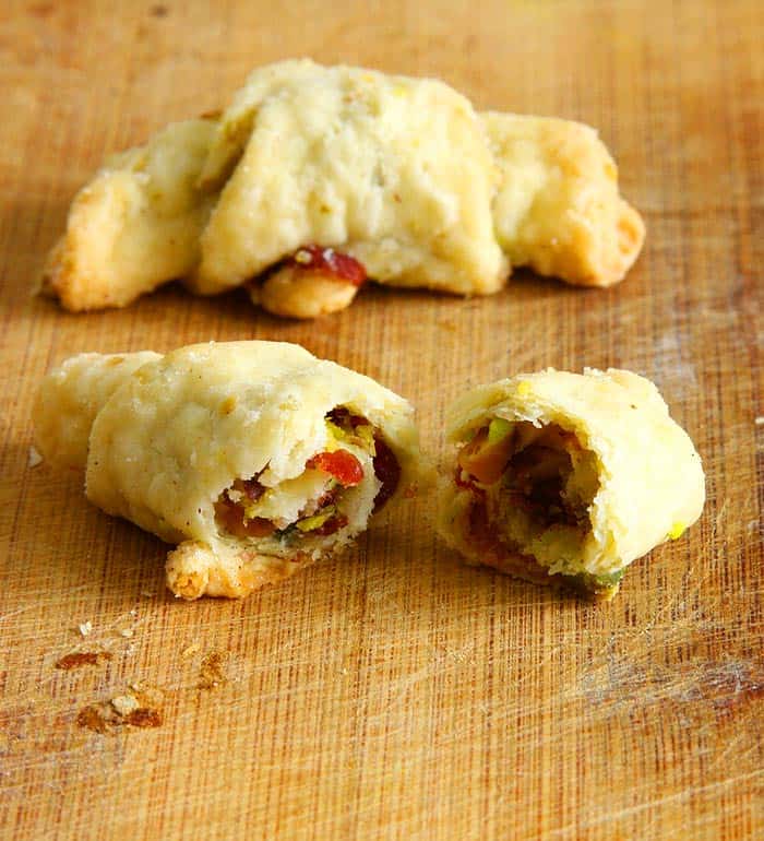 cranberry pistachio rugelach