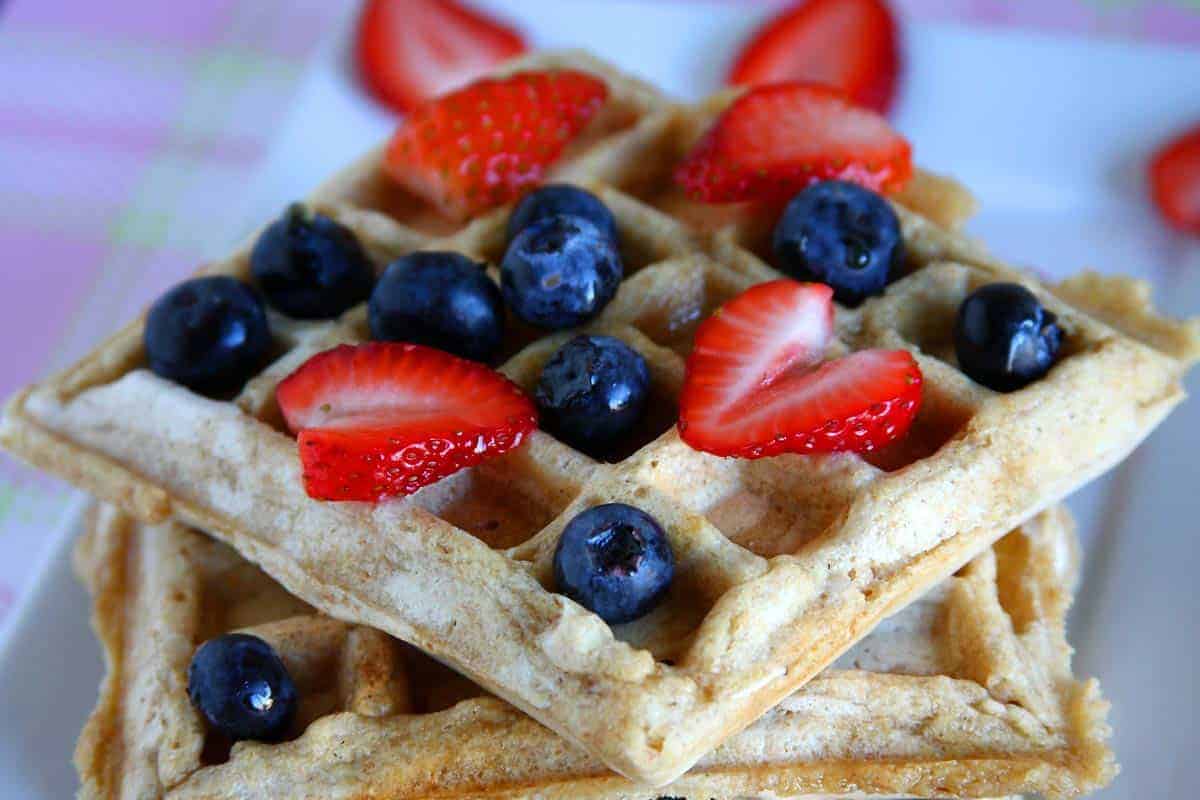 Decorated Vegan Waffles