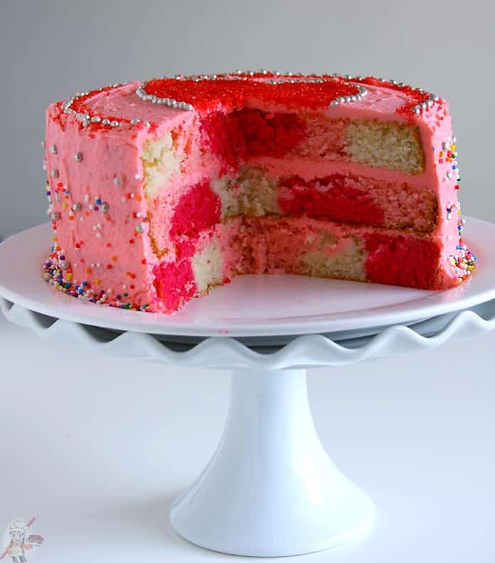 Egg Free Checker Board Cake