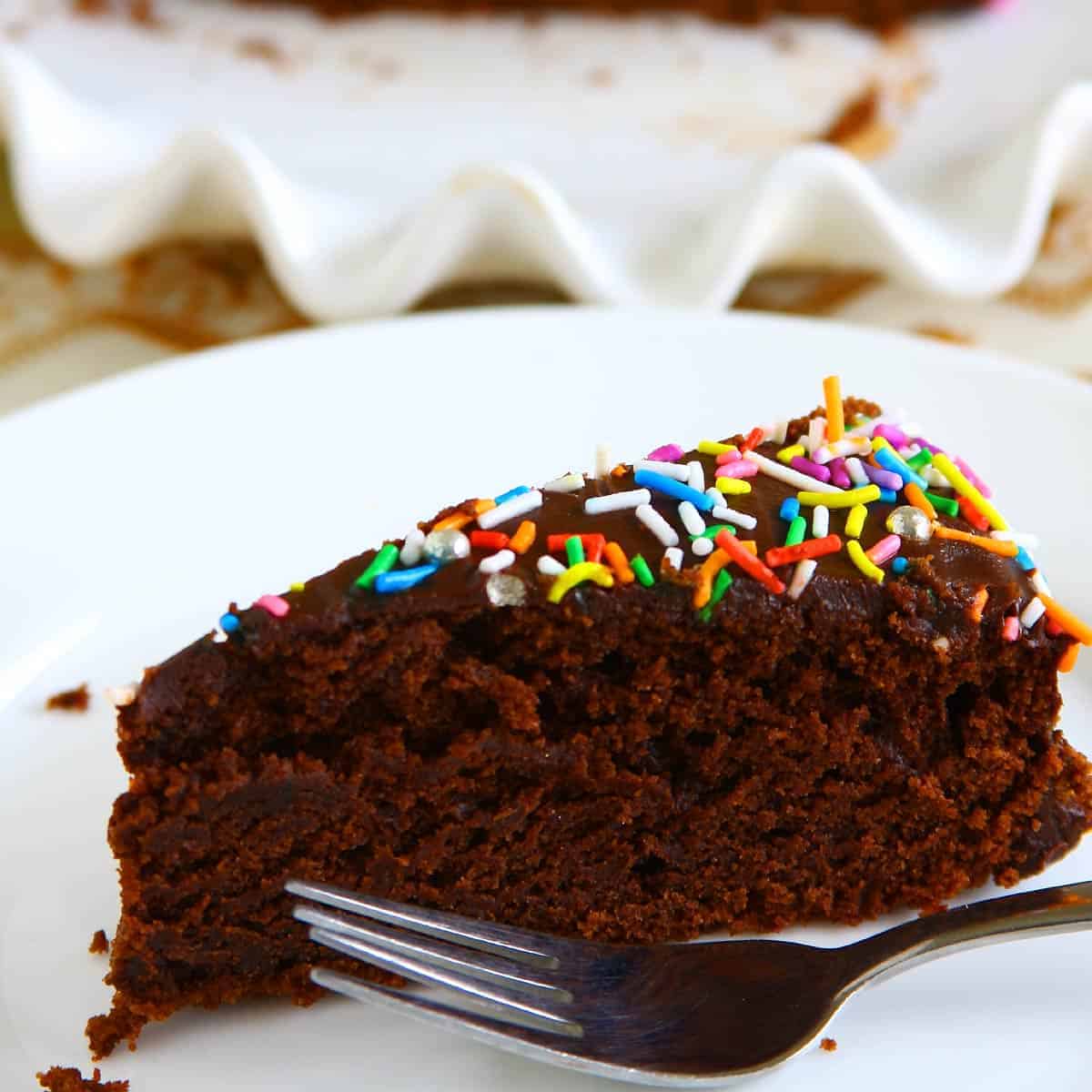 Egg-free chocolate fudge cake