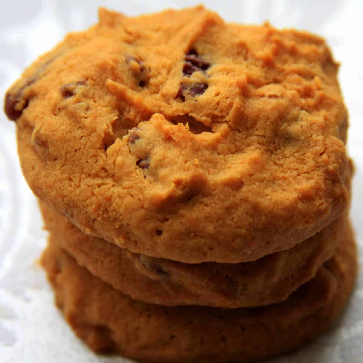 Eggless Butter Pecan Cookies (Stacked)