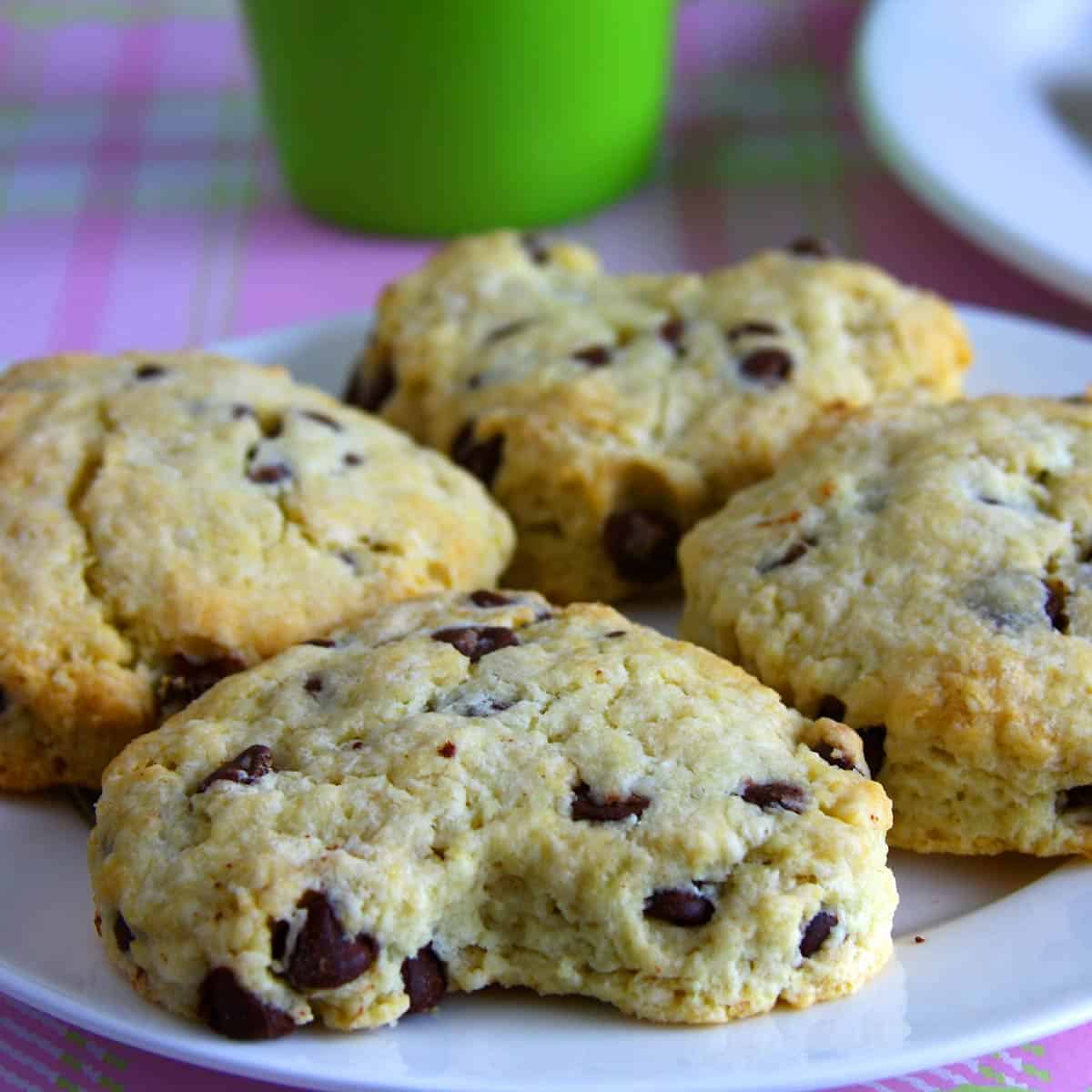 Eggless Chocolate Chip Scones