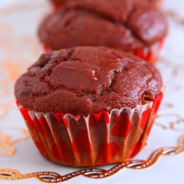 Eggless Chocolate Ricotta Muffins