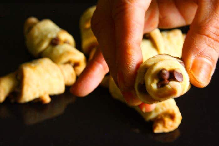 eggless chocolate rugelach