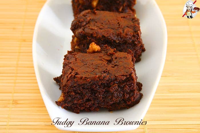 Fudgy Banana Brownies