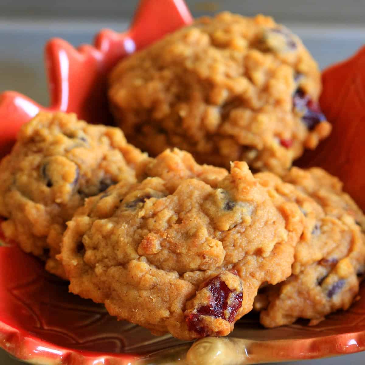 Eggless Pumpkin Chocolate Chip Cookies