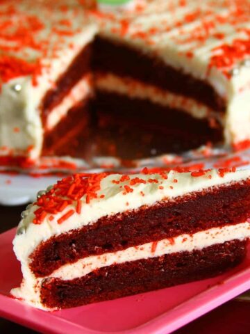 Eggless Red Velvet Cake