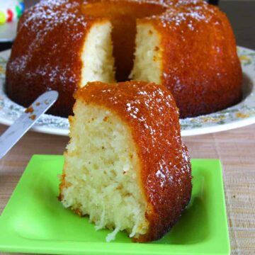 Eggless Semolina Coconut Cake