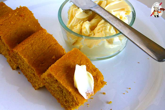 Eggless Sweet Potato Cornbread