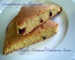 Priya's Eggless Cornmeal and Cranberry Scones