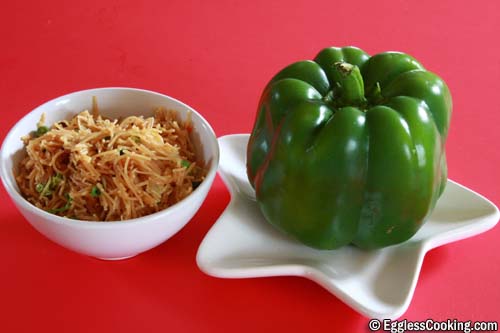 Upma and Green Bell Pepper