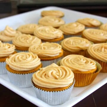 Frosted Cupcakes in a tray