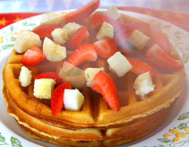 Hot Waffles With Toppings