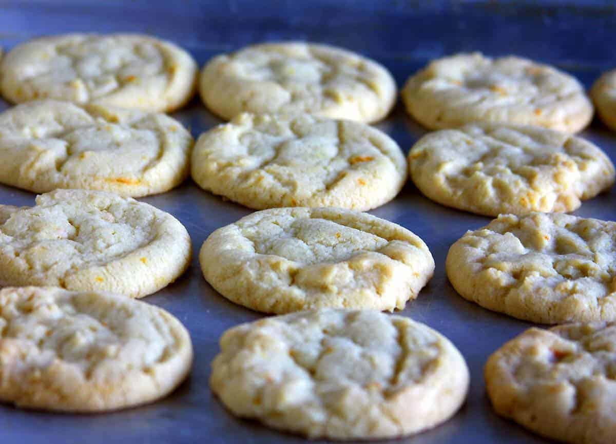 Orange Cookies In Baking Tray