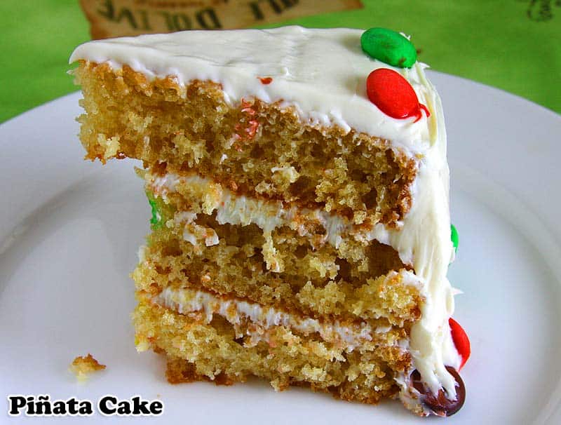 pinata cake (sliced)